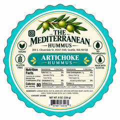Artichoke hummus label