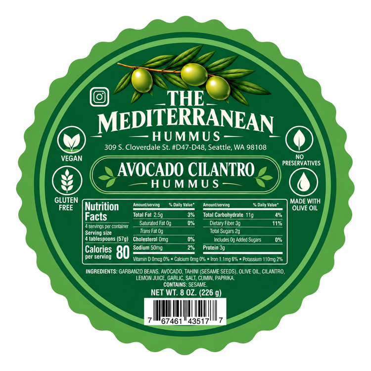 Avocado Cilantro Hummus