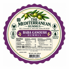 Baba ganoush hummus label