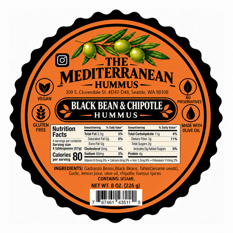 Black Bean Chipotle Hummus